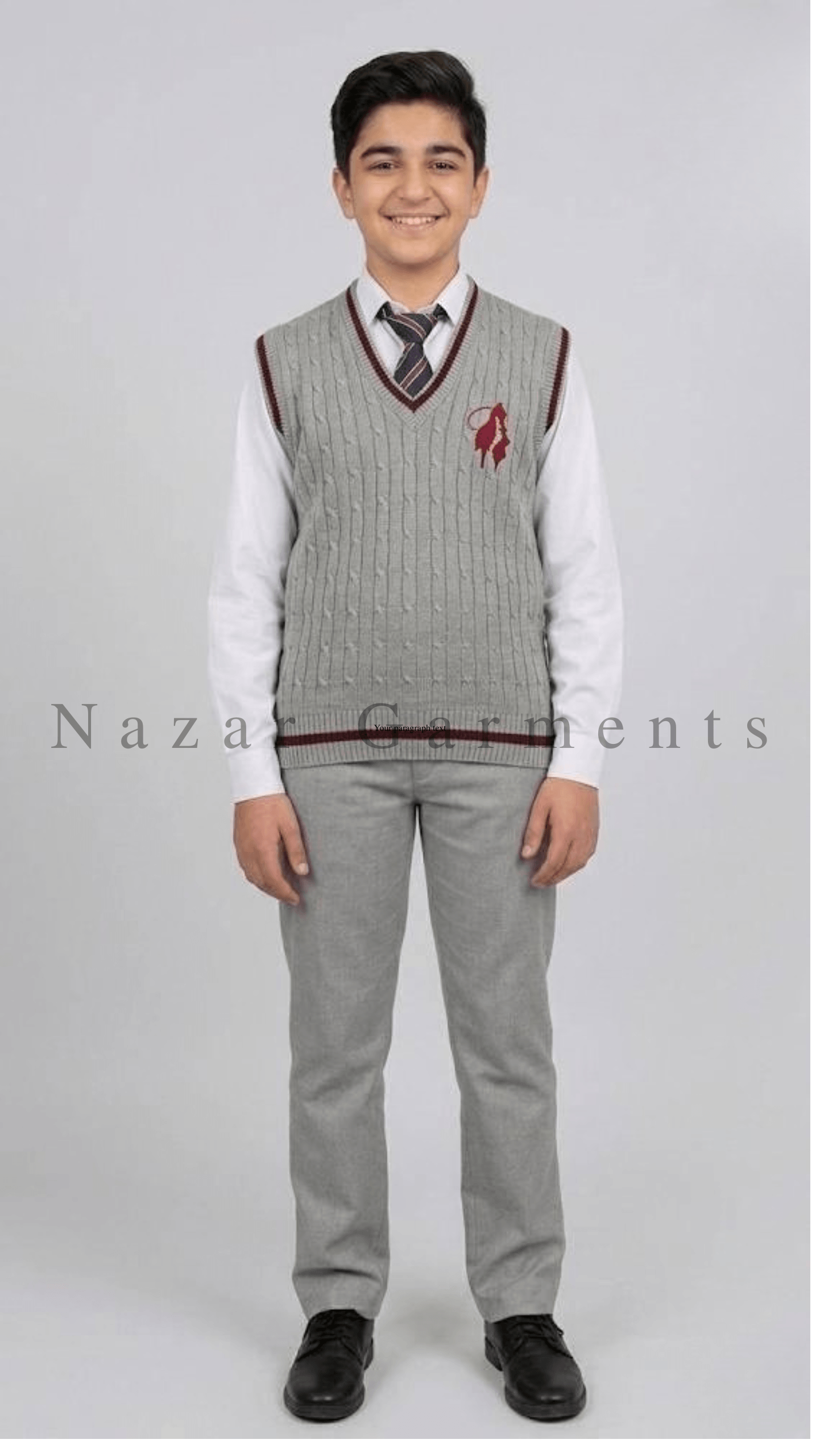 • Official The City School silver grey uniform pants by Nazar Garments