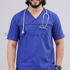 Navy Blue Men Model Scrub