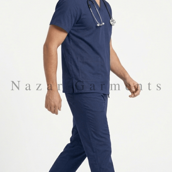 Navy Blue scrub fNazar garments wash and wear.