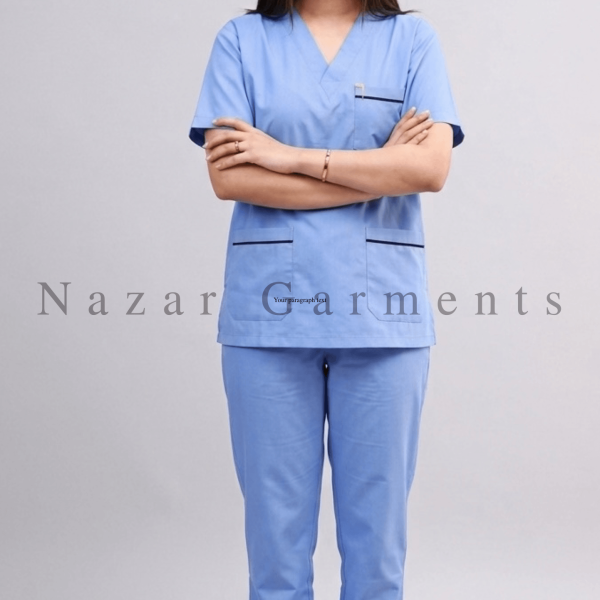 Light Blue women scrub nazar garments