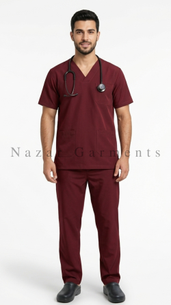 maroon Doctor scrub nazar garments