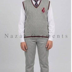 • Official The City School grey V-neck winter uniform sweater by Nazar Garments